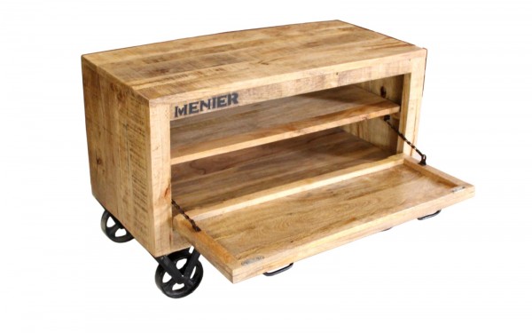 Sit Möbel Dielen-Set (RUSTIC) 18000-52 (natur antik mit antikschwarzen Beschlägen) zollfrei