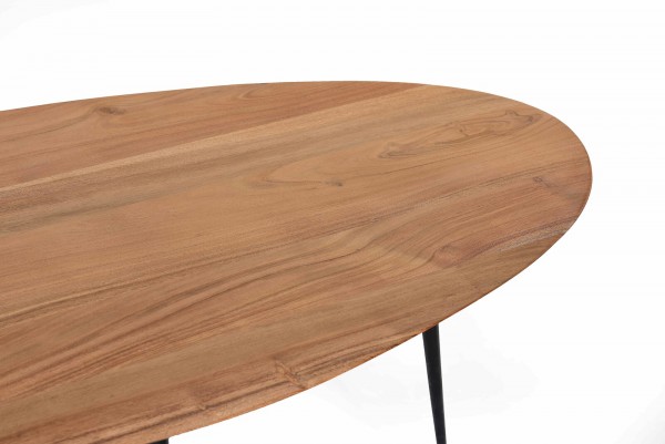 Sit Möbel Couchtisch 150x60 cm (THIS & THAT) 01053-27 (Platte natur, Beine schwarz) Valentinstagsangebot