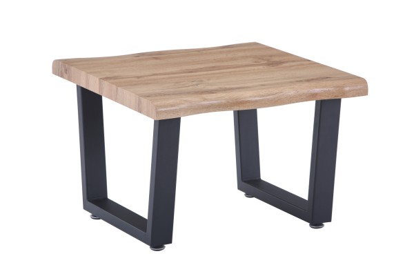 Sit Möbel Couchtisch 60x60x40 cm 19000-35 (Platte natur, Gestell schwarza)