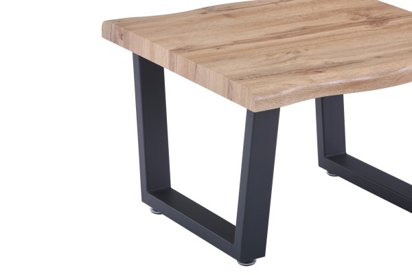 Sit Möbel Couchtisch 60x60x40 cm 19000-35 (Platte natur, Gestell schwarza) Online Outlet