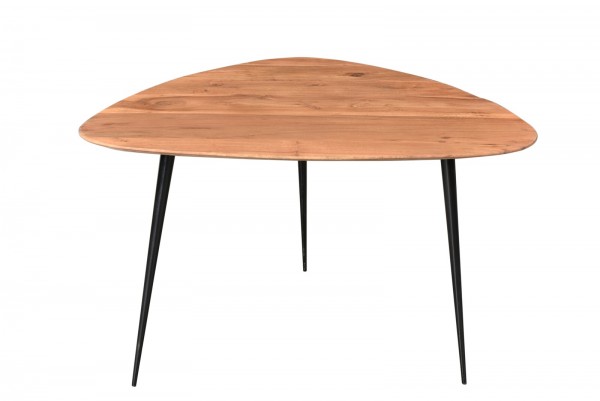 Sit Möbel Couchtisch 86 x 80 cm (THIS & THAT) 01053-16 (Platte natur, Beine schwarz)