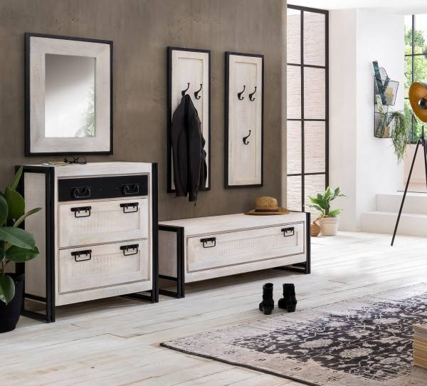 Sit Möbel Dielen-Set (WHITE PANAMA) 18000-90 (weiß mit antikschwarz) JETZT KAUFEN