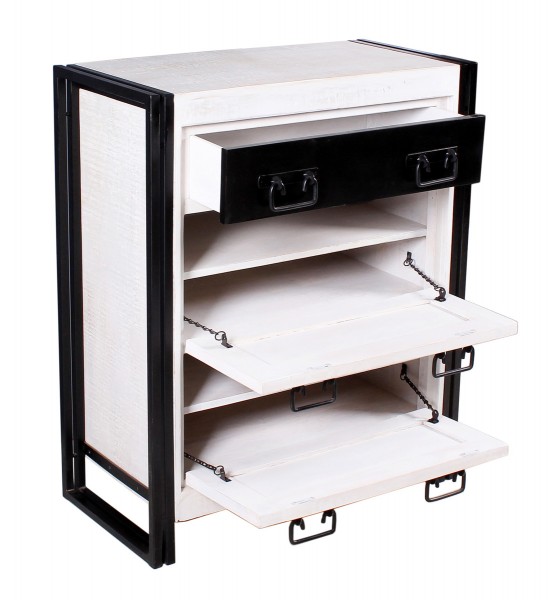 Sit Möbel Dielen-Set (WHITE PANAMA) 18000-90 (weiß mit antikschwarz) JETZT KAUFEN