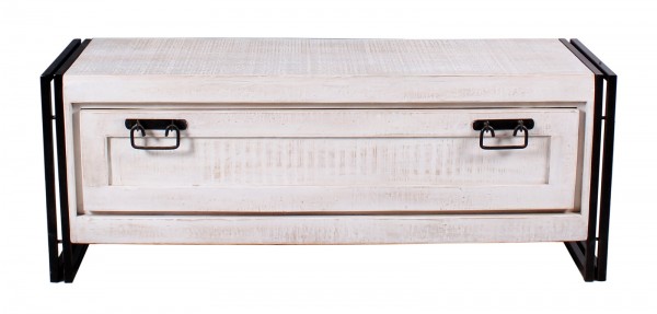 Sit Möbel Dielen-Set (WHITE PANAMA) 18000-91 (weiß mit antikschwarz) Neueste Stile