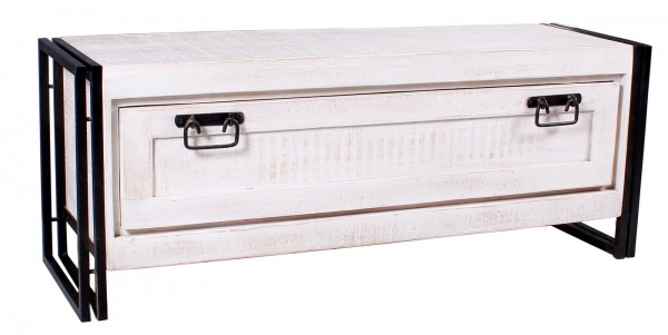 Sit Möbel Dielen-Set (WHITE PANAMA) 18000-91 (weiß mit antikschwarz) Neueste Stile