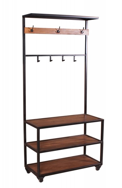 Sit Möbel Garderobe (PANAMA) 09261-01 (natur mit antikschwarz) Vierteljährliche Förderung