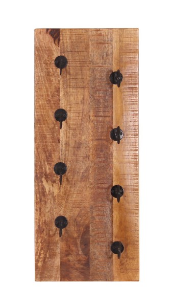 Sit Möbel Wand-Weinregal (RUSTIC) 01931-04 (natur antik mit antikschwarzen Haken) Schlussverkauf