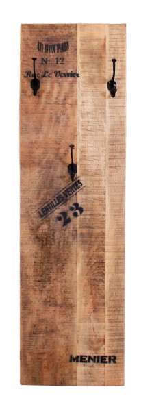 Sit Möbel Wandgarderobe (RUSTIC) 01963-04 (natur antik mit antikschwarzen Beschlägen) Kostenloser Versand