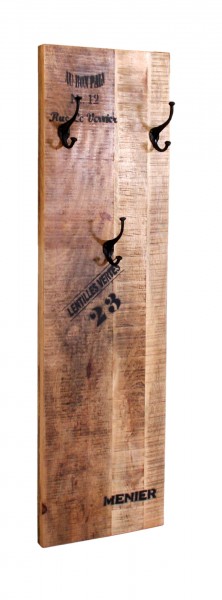 Sit Möbel Wandgarderobe (RUSTIC) 01963-04 (natur antik mit antikschwarzen Beschlägen) Kostenloser Versand
