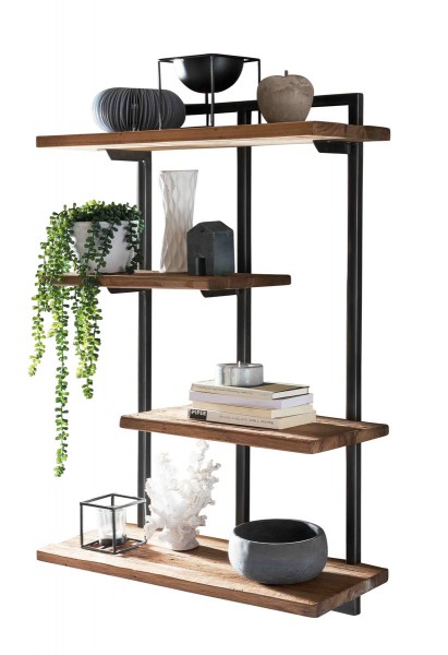 Sit Möbel Wandregal (ROMANTEAKA) 07996-32 (Gestell schwarz, Böden natur) Flash Sale