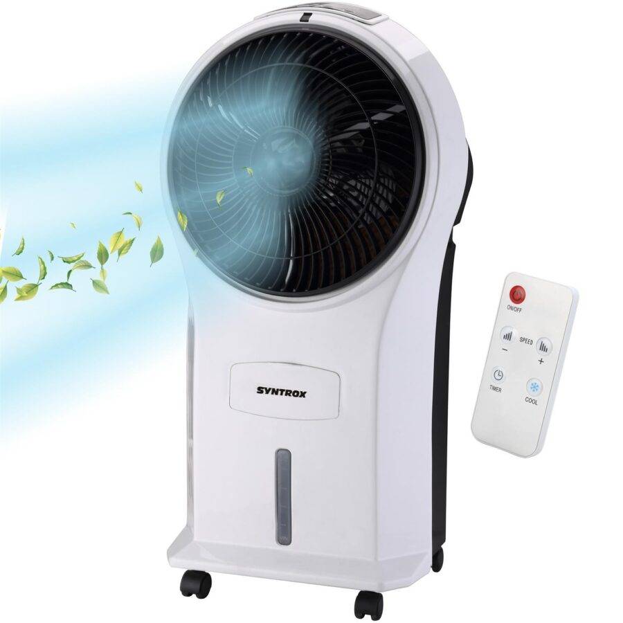 Syntrox Germany Mobiler Luftkühler mit Wasser Refresh Verdunstungskühler Ventilator Kauf eins, bekomm eins gratis