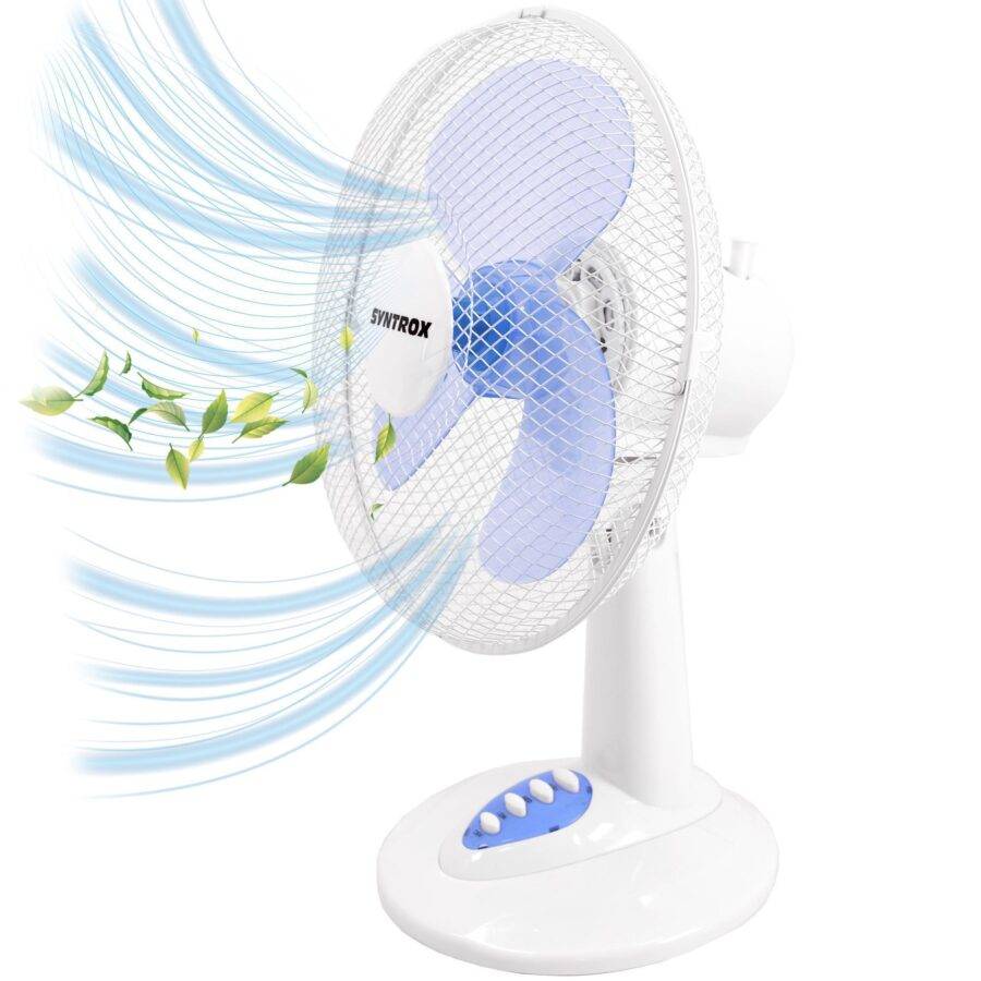 Syntrox Germany Oszillierender Tischventilator Glurixa Büroventilator Tischlüfter Letzte 3 Tage
