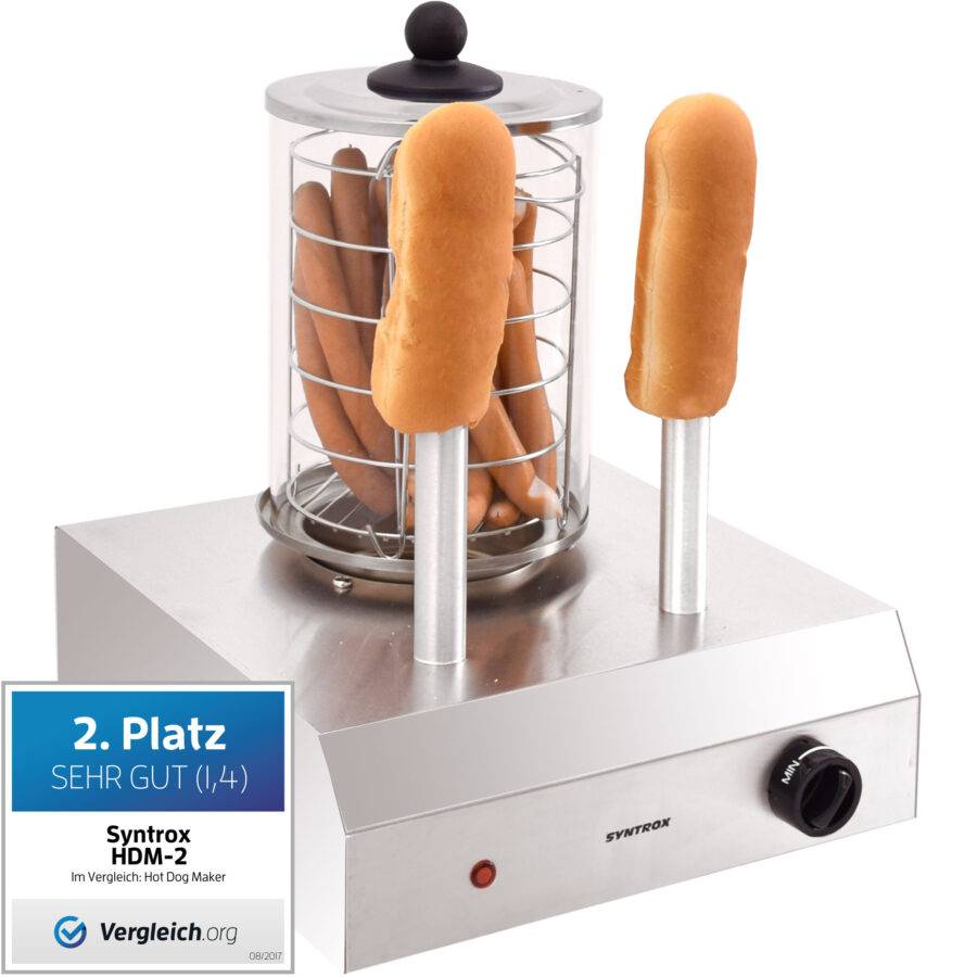 Syntrox Germany 2er Hot Dog Maker Divalo Würstchenwärmer Bockwurstwärmer Top Angebot