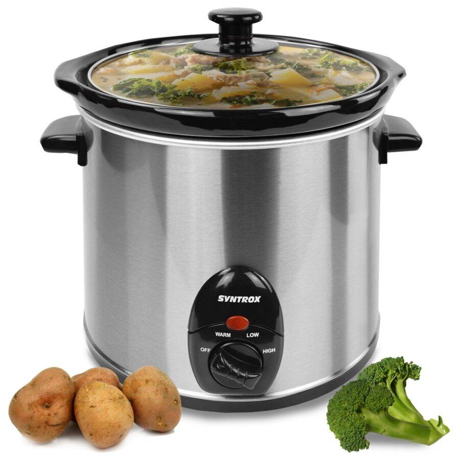 Syntrox Germany 3,0 l Slow Cooker Schmortopf Schongarer Multikocher Delira