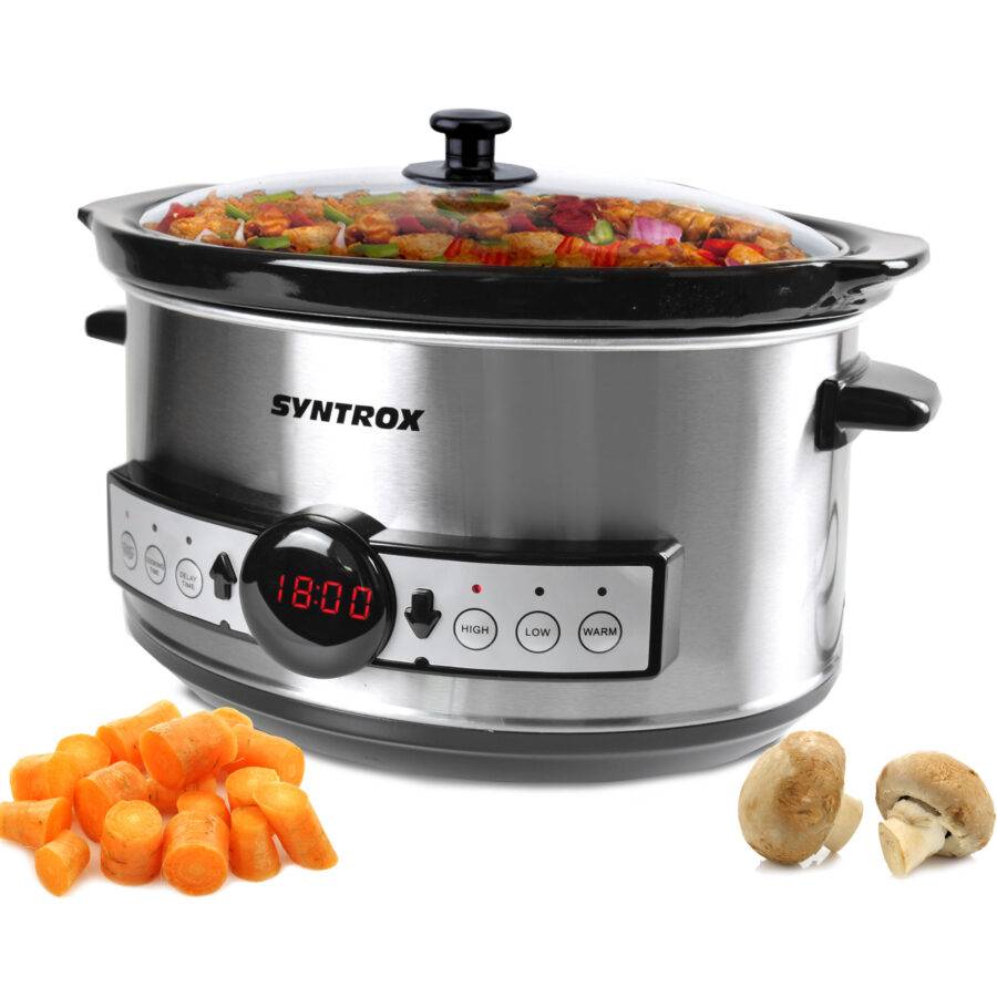 Syntrox Germany 3,5 l Slow Cooker Schmortopf Schongarer Multikocher Balmsi Super Rabatt
