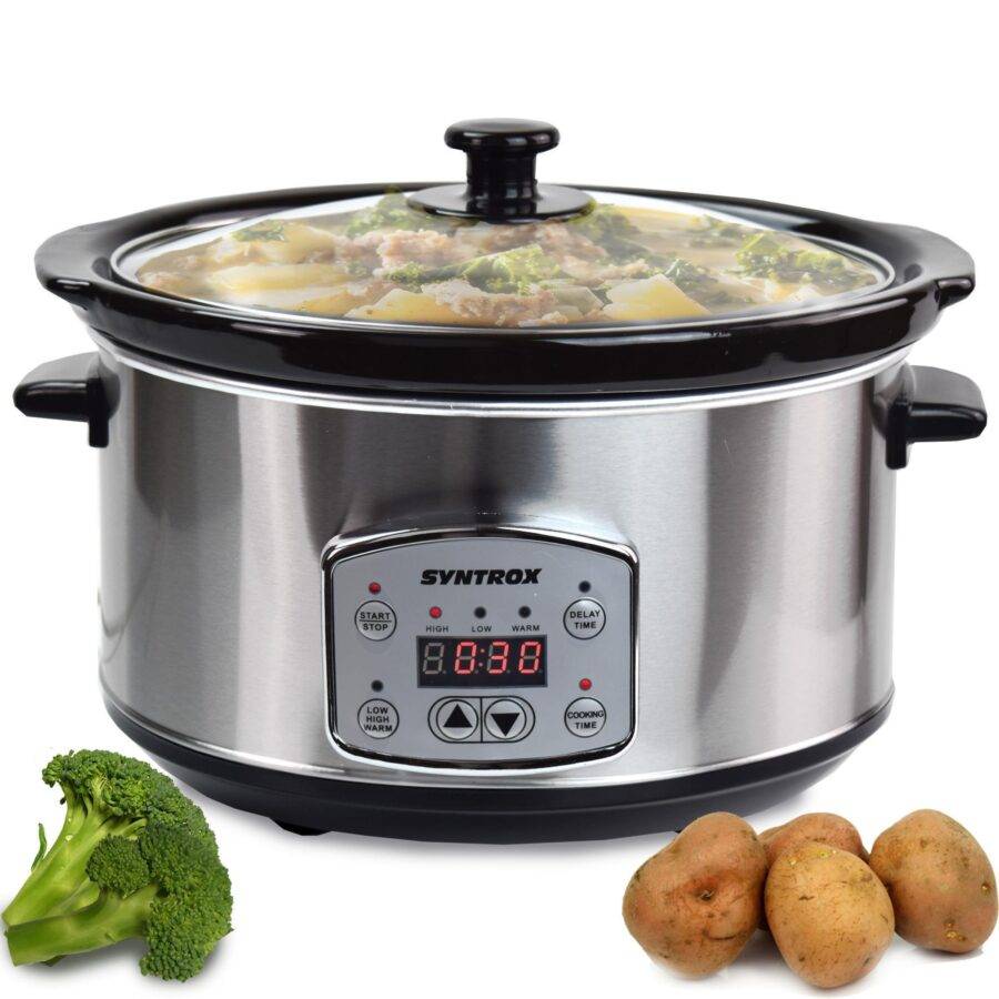 Syntrox Germany 4,5 l Slow Cooker Schmortopf Schongarer Multikocher Annot