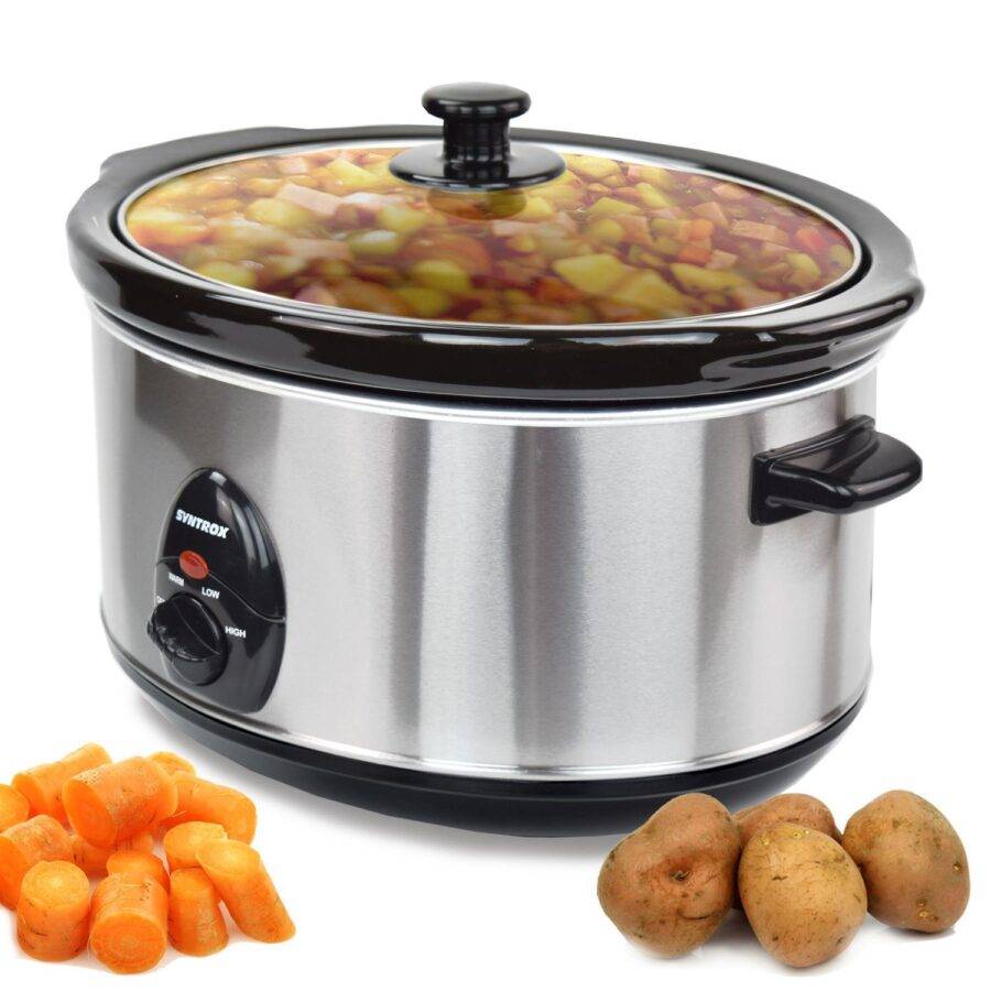 Syntrox Germany 4,5 l Slow Cooker Schmortopf Schongarer Multikocher Delixas 50% Rabatt mit kostenlosem Versand