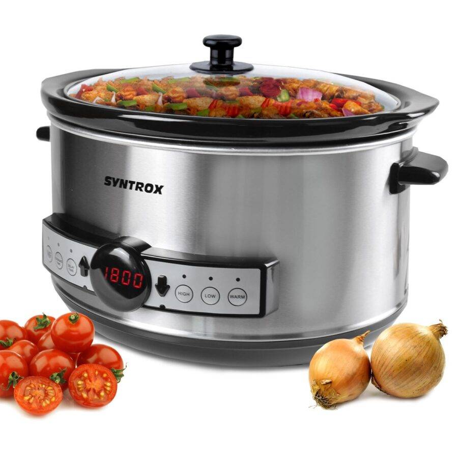 Syntrox Germany 4,5 l Slow Cooker Schmortopf Schongarer Multikocher Snittai