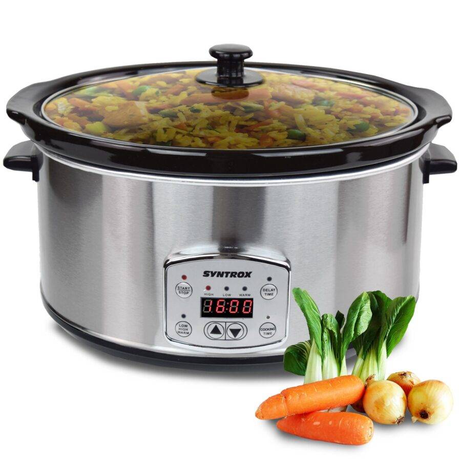 Syntrox Germany 6,5 l Slow Cooker Schmortopf Schongarer Multikocher Solier