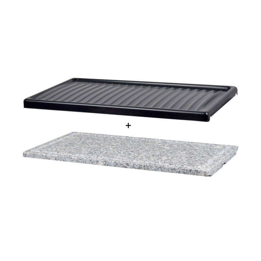 Syntrox Germany 2er Platten-Set für Raclette Sitten Grillplatten Steinplatte Rabatte dieses Monats