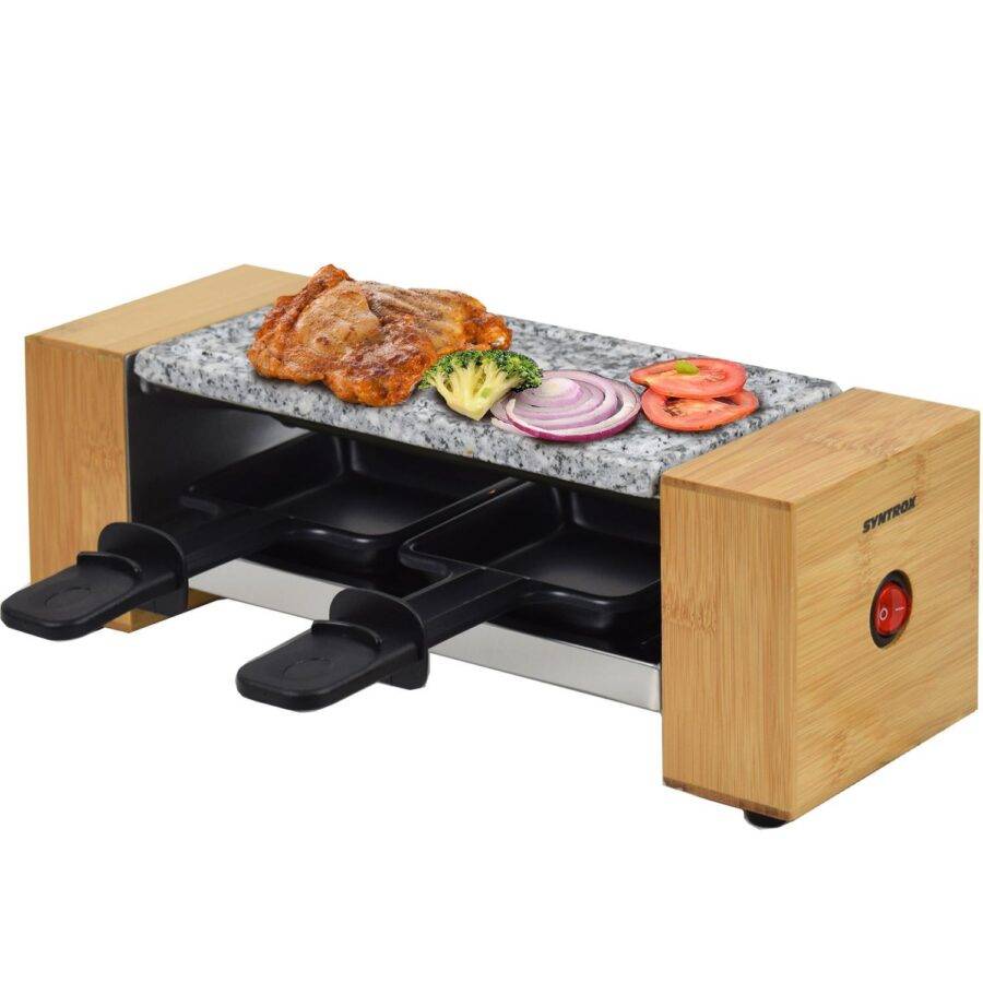 Syntrox Germany 2er Raclette für 2 Miniraclette Steinplatte Emailliert Biel Online