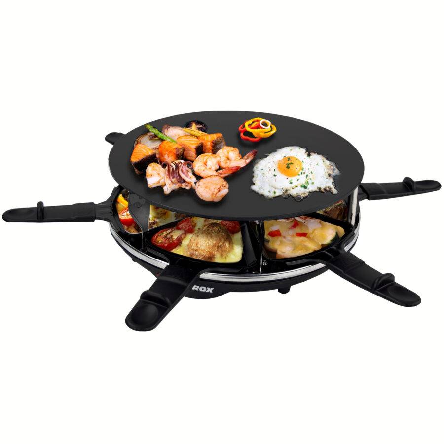 Syntrox Germany 6er Glasraclette Tischgrill Pfännchen Emailliert Lillex