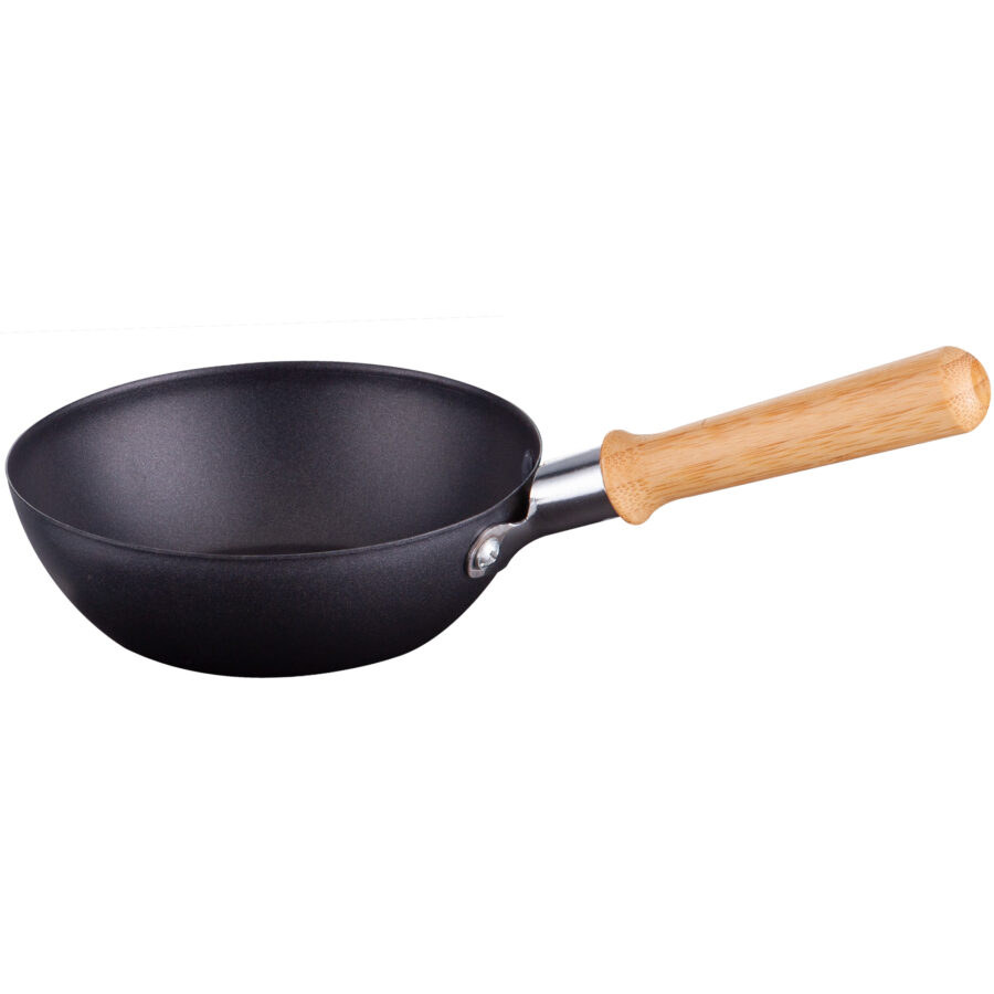 Syntrox Germany Universal Wok Raclette Grill Pfännchen mit Bambus Griff
