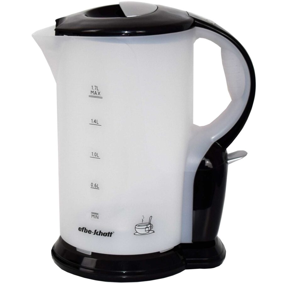 Syntrox Germany 1,7 l Wasserkocher elektrisch aus Kunststoff 2000 W weiß schwarz