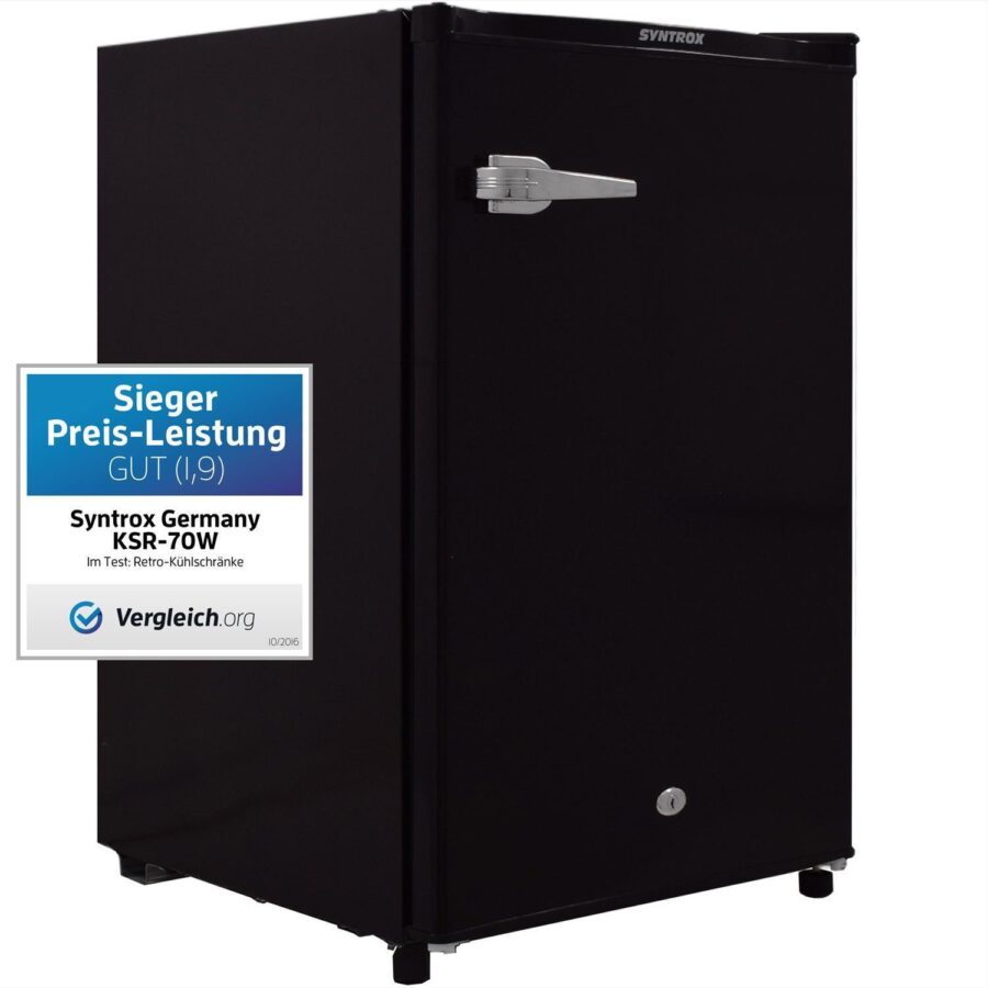 Syntrox Germany 126 l Retro Kühlschrank Biham Hotelkühlschrank Mini Kühlschrank