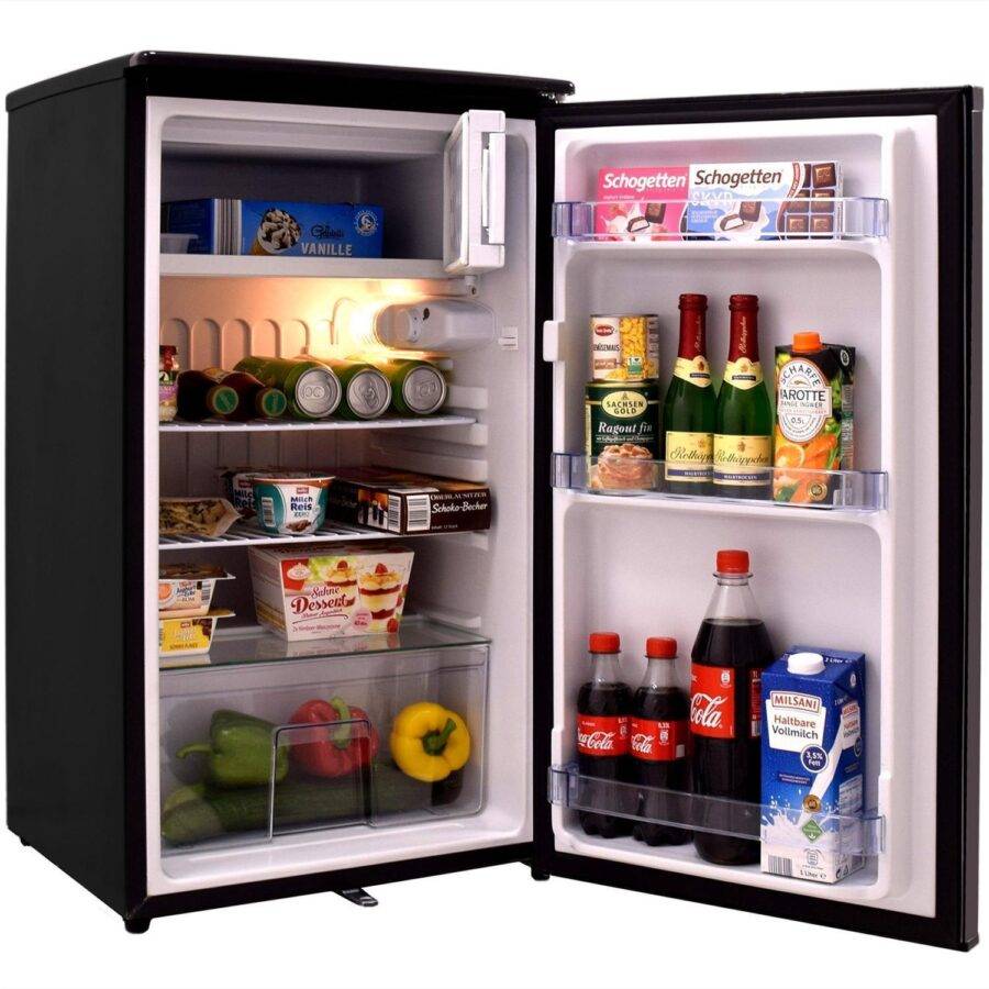 Syntrox Germany 95 l Mini Kühlschrank Castor Retro Kühlschrank Hotelkühlschrank