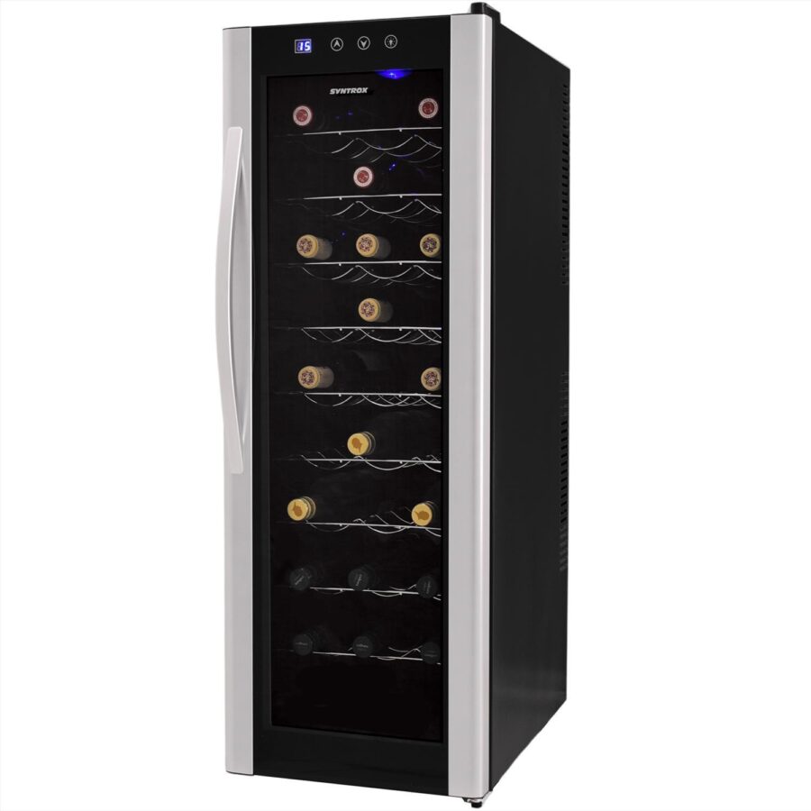 Syntrox Germany 30 Flaschen 90 l Weinkühlschrank 2 Zonen Camuk Weintemperierschrank
