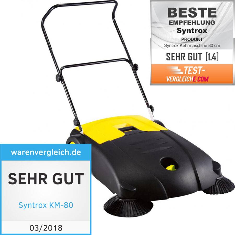 Syntrox Germany 80 cm Kehrmaschine Headus Handkehrmaschine Straßenkehrmaschine